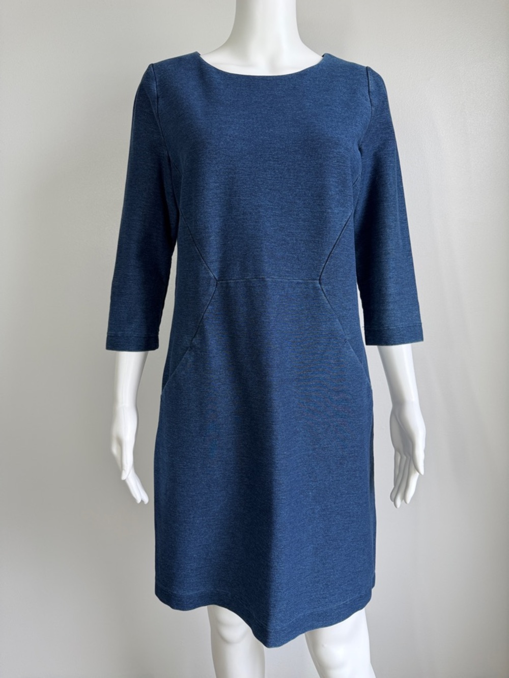 Boden Trinity Jersey Dress in Dark Denim - Size 6